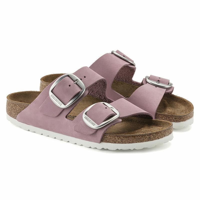 Birkenstock Big Přezkou Nubuck Læder Arizona Dame Lilla | DK 470AHK